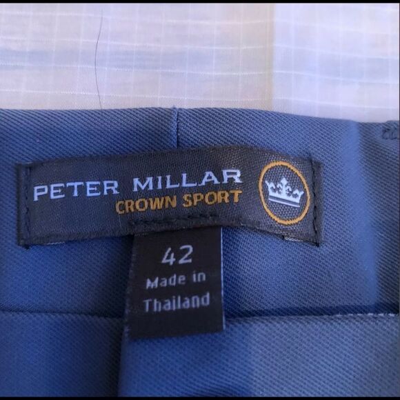 Peter Millar Crown Sport Golf Shorts Blue Polyester Size 42 - Picture 5 of 11